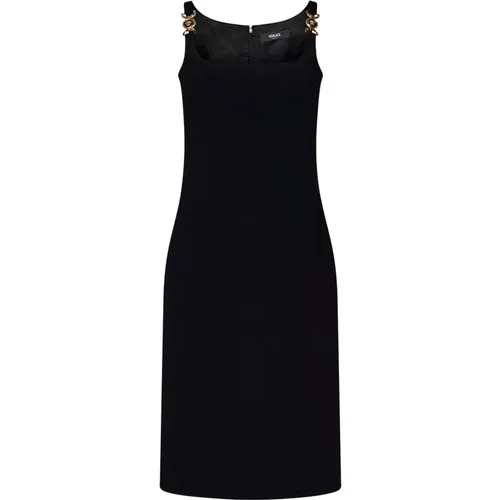 Midi Dress with Medusa Details , female, Sizes: S, XS - Versace - Modalova