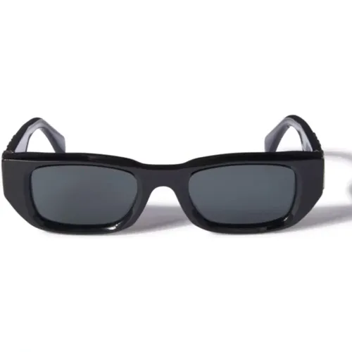 Stylische Sonnenbrille,FILLMORE Sonnenbrille Unisex Stil OERI124,Schwarz/Grüne Katze Sonnenbrille Fillmore - Off White - Modalova