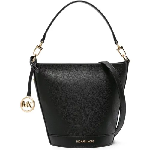 Pebbled Leather Logo Charm Bag , female, Sizes: ONE SIZE - Michael Kors - Modalova