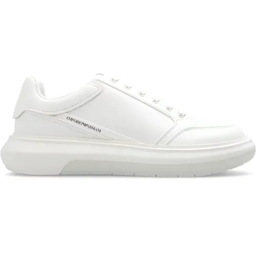 Sneakers mit Logo , Herren, Größe: 41 EU - Emporio Armani - Modalova