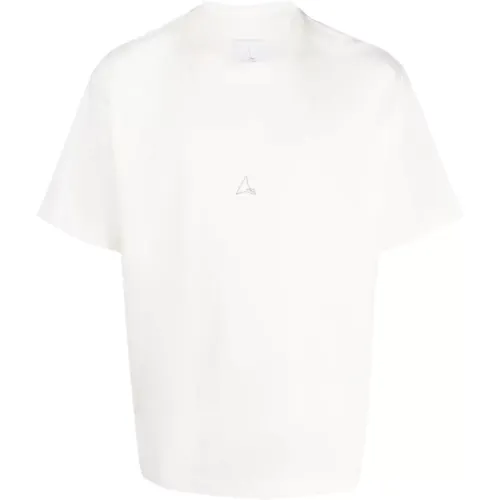 Weißes T-Shirt , Herren, Größe: L - ROA - Modalova