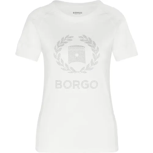 Andalusia Miura Bianco T-Shirt , female, Sizes: L, XL - Borgo - Modalova
