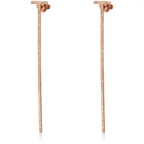 Pre-owned Rose Gold earrings , female, Sizes: ONE SIZE - Tiffany & Co. Pre-owned - Modalova