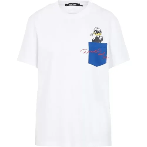 T-Shirt Disney Print , Damen, Größe: XS - Karl Lagerfeld - Modalova