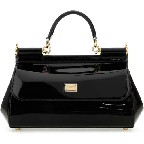 Stylish Leather Handbag , female, Sizes: ONE SIZE - Dolce & Gabbana - Modalova