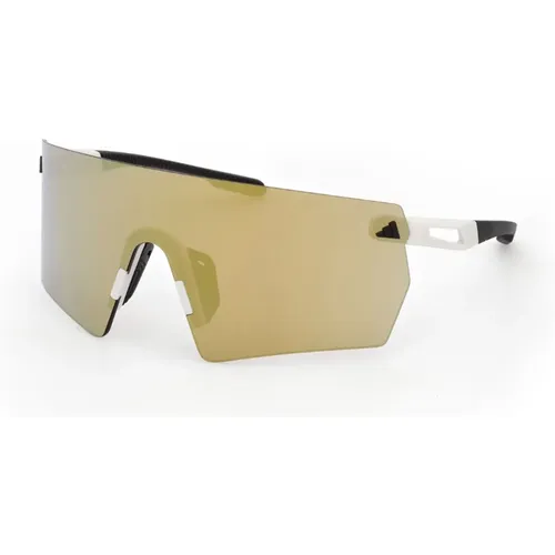 Matte White/Brown Sunglasses Sp0098 , unisex, Sizes: ONE SIZE - Adidas - Modalova