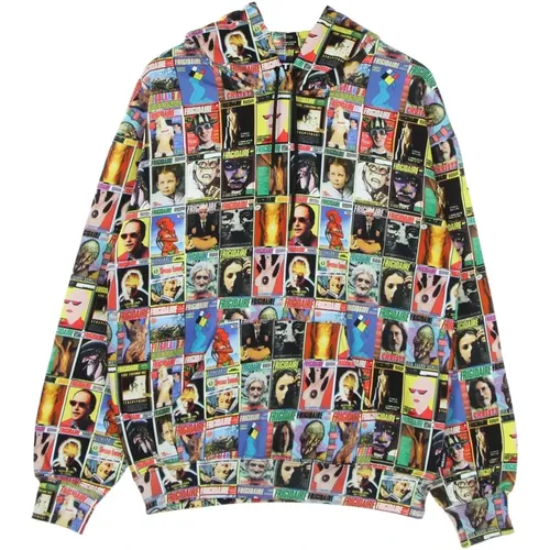 Leichter Kapuzenpullover mit All-Over-Print , Herren, Größe: L - IUTER - Modalova