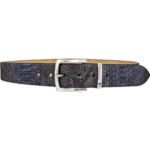 Handcrafted Genuine Snake Leather Belt , male, Sizes: 100 CM - carlo colucci - Modalova