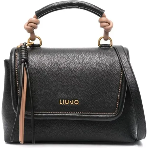 Synthetic Handbag with Metallic Logo , female, Sizes: ONE SIZE - Liu Jo - Modalova