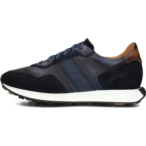 Blaue Low Top Herren Sneakers - Magnanni - Modalova