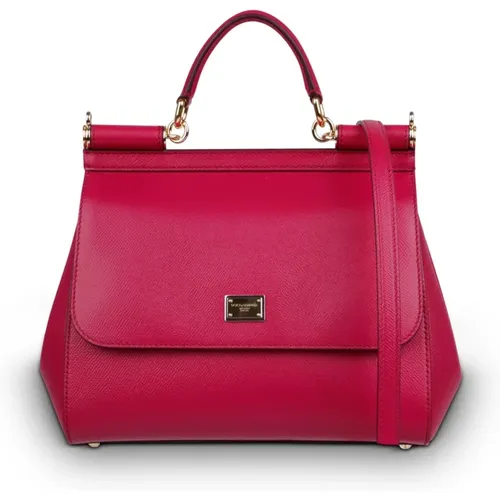 Leopard Print Medium Handbag , female, Sizes: ONE SIZE - Dolce & Gabbana - Modalova
