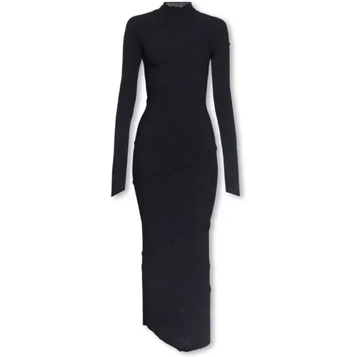 Ribbed Knit Dress , female, Sizes: S - Balenciaga - Modalova