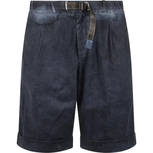 Leinen-Shorts mit verstellbarem Bund , Herren, Größe: L - White Sand - Modalova