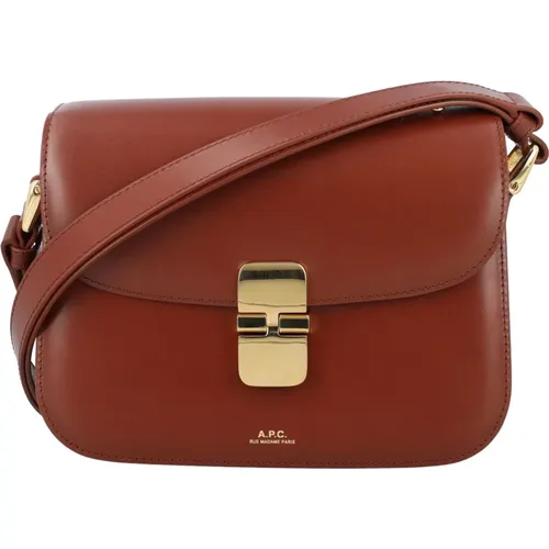 Hazel Grace Small Leather Handbag , female, Sizes: ONE SIZE - A.p.c. - Modalova