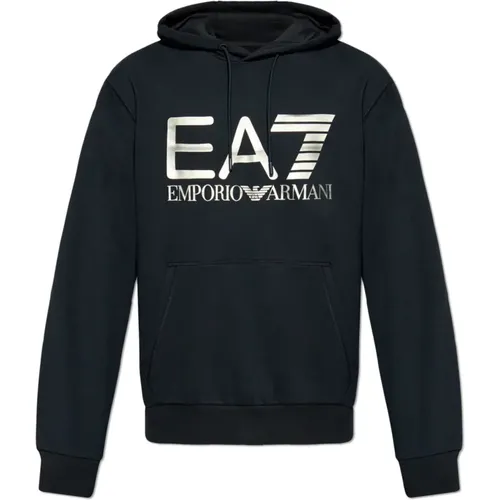 Kapuzenpullover , Herren, Größe: M - Emporio Armani EA7 - Modalova