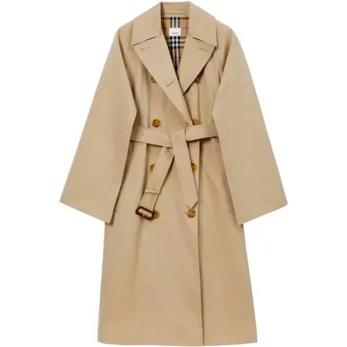 Cotton Trench Coat , female, Sizes: XS - Burberry - Modalova