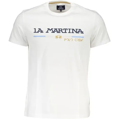 Elegant Round Neck T-Shirt with Print , male, Sizes: XL, L, M - LA MARTINA - Modalova