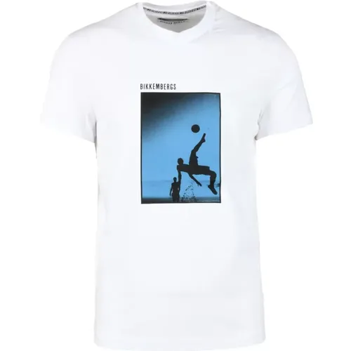 Baumwoll Elasthan T-shirt - Bikkembergs - Modalova