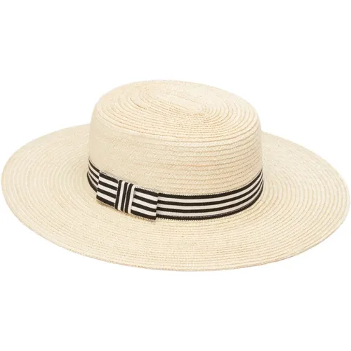 Straw Canotier Hat , female, Sizes: 58 CM - Nina Ricci - Modalova