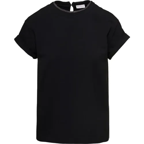 T-shirts and Polos ,Schwarze T-Shirts und Polos von - BRUNELLO CUCINELLI - Modalova