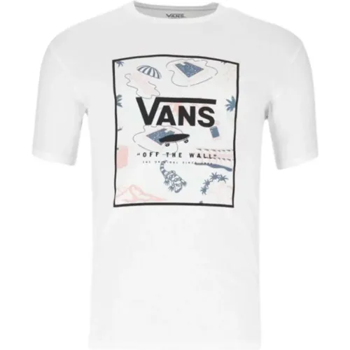 Klassisches Box Print T-Shirt , Herren, Größe: XS - Vans - Modalova