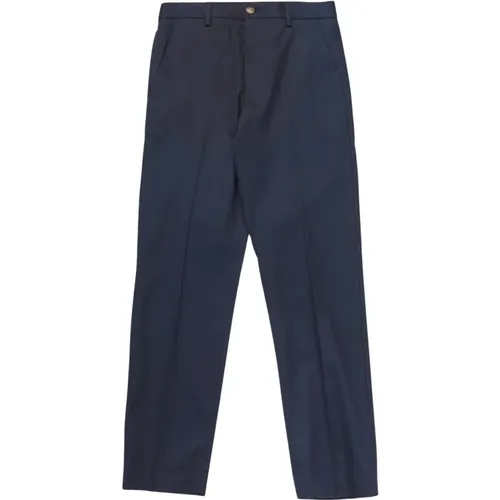 Blaue Straight Chino Hose , Herren, Größe: W34 - Selected Homme - Modalova