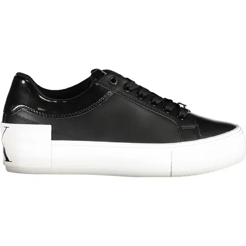 Schwarze Sneakers für Damen im Sportschuhstil , Damen, Größe: 36 EU - Calvin Klein - Modalova