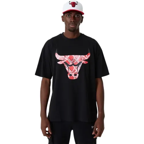 T-Shirt Chicago Bulls NBA Infill Logo , Herren, Größe: M - new era - Modalova