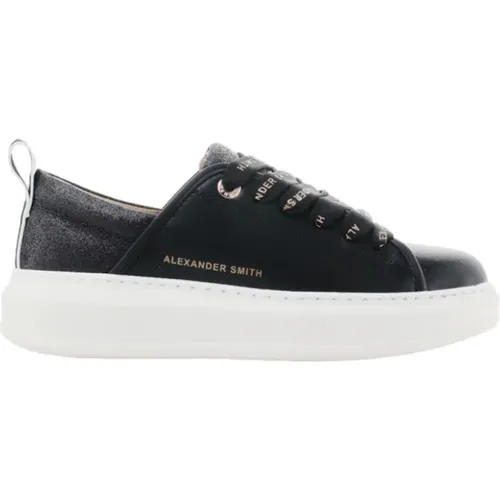 Eco-Wembley Schwarze Damensneakers , Damen, Größe: 37 EU - Alexander Smith - Modalova