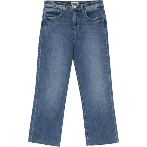 Weite Bein Cropped Jeans , Damen, Größe: W27 - L'Agence - Modalova