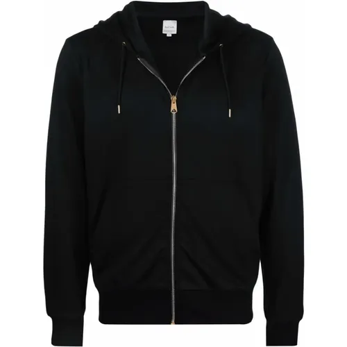 Schwarzer Zip-Hoodie mit Seitenstreifen - PS By Paul Smith - Modalova