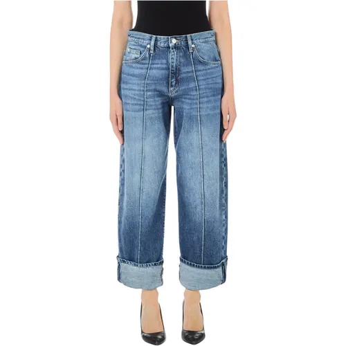 Cropped Straight Leg Pants , female, Sizes: W26, W29, W28 - Liu Jo - Modalova