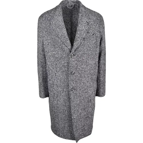 Gray Men Coat , male, Sizes: M - Giampaolo Viozzi - Modalova