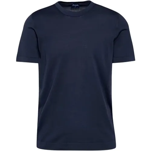 Frosted Short Sleeve T-Shirt , male, Sizes: L, XL, 2XL - Drumohr - Modalova
