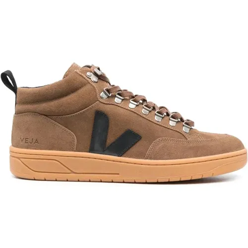 V-15 high top suede sneakers , male, Sizes: 7 UK - Veja - Modalova