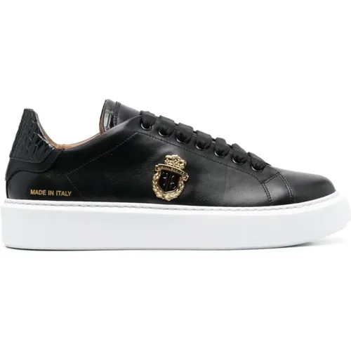 Leather Mid-Top Platform Sneakers , male, Sizes: 7 UK, 10 UK - Billionaire - Modalova