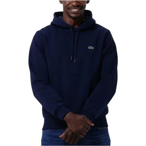 Herren Sweatshirt Dunkelblau Stilvoll , Herren, Größe: L - Lacoste - Modalova