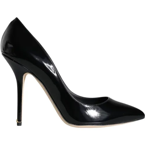 Schwarze Lackleder Bellucci Pumps Absätze , Damen, Größe: 36 EU - Dolce & Gabbana - Modalova