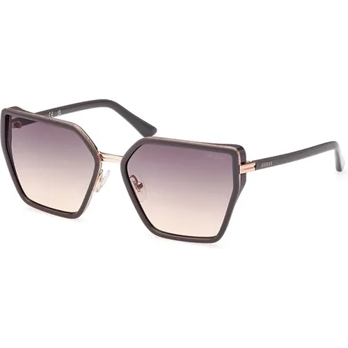 Stilvolle Sonnenbrille mit grauen Verlaufsgläsern,Stylische Sonnenbrille Gu7871 53F,Sonnenbrille Gu7871 Schwarz - Guess - Modalova