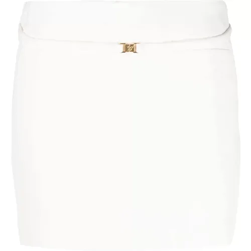 Logo-Buckle Skirt , female, Sizes: S - Blumarine - Modalova