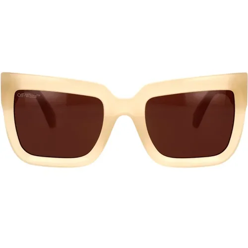 Firenze 11764 Sunglasses , unisex, Sizes: 55 MM - Off White - Modalova