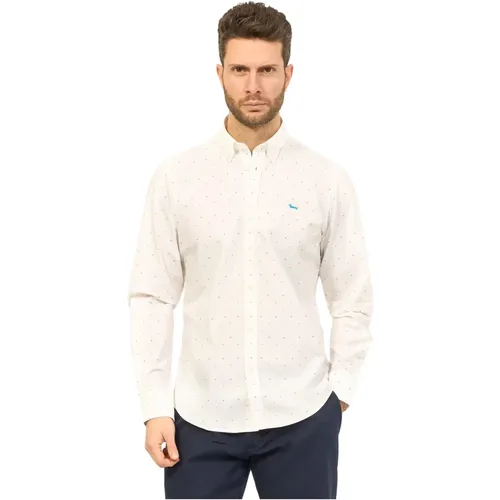 Cotton Shirt with Bicolor Motif , male, Sizes: XL, L - Harmont & Blaine - Modalova