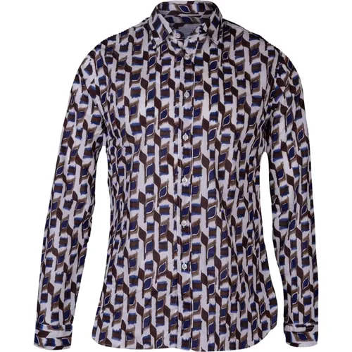 Slim Fit Cotton Shirt with Italian Collar , male, Sizes: L, XL, 2XL, M, 3XL - Xacus - Modalova