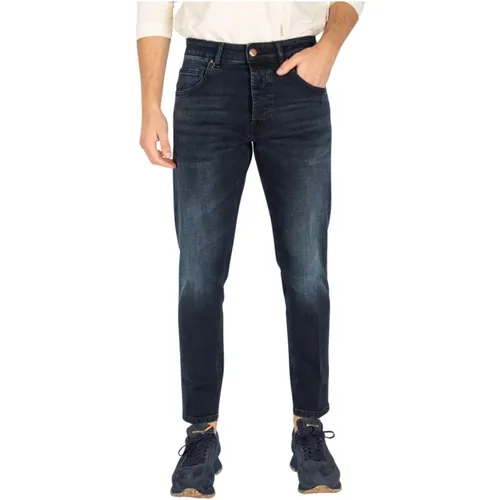 Gewaschene Stretch Baumwoll Herren Jeans , Herren, Größe: W34 - Don The Fuller - Modalova