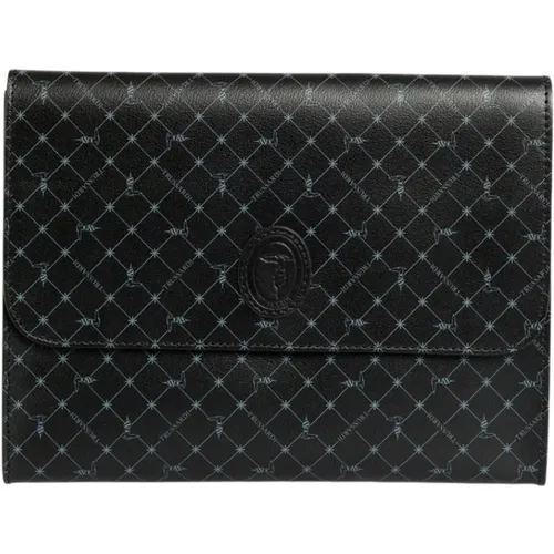 Stylish Pochette with Magnetic Button Closure , male, Sizes: ONE SIZE - Trussardi - Modalova