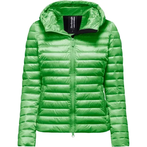 Lightweight Bright Nylon Hooded Jacket , female, Sizes: 2XL, S, 3XL, XL - BomBoogie - Modalova