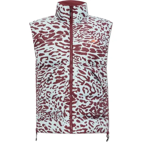 Reversible vest with animal print , female, Sizes: 2XS - adidas by stella mccartney - Modalova