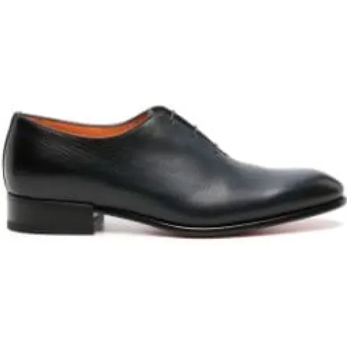 Faded-effect Leather Oxford Shoes , male, Sizes: 9 UK, 6 UK, 8 UK, 7 1/2 UK, 7 UK, 9 1/2 UK - Santoni - Modalova