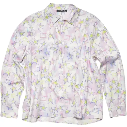 Long Sleeve Shirt in Pale Pink/Multi , male, Sizes: XL - Acne Studios - Modalova