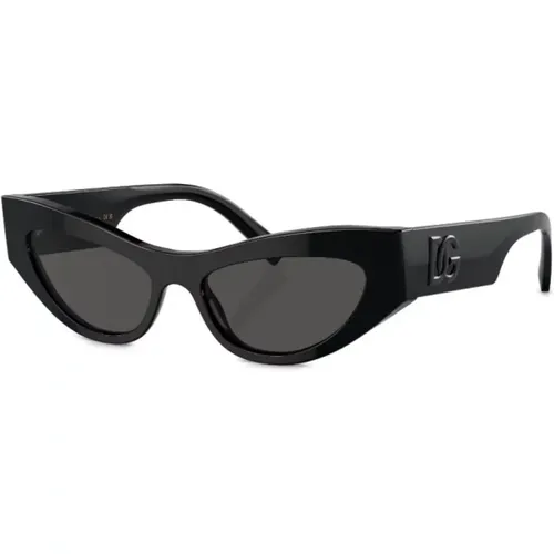 Schwarze Sonnenbrille mit Originalzubehör , Damen, Größe: 52 MM - Dolce & Gabbana - Modalova